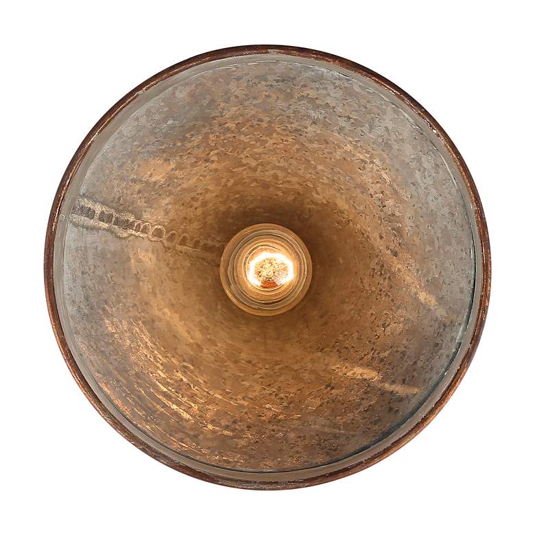 Image 2 Jasper 10"W Antique Black Iron and Galvanized Mini Pendant more views