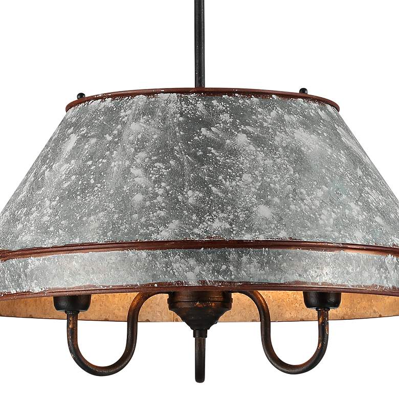 Image 2 Jasper 21" Wide Antique Black Iron 3-Light Chandelier more views