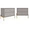 Jasper 25 1/4" Wide Gray 2-Drawer Nightstands Set of 2