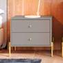 1_Jasper 25 1/4" Wide Gray 2-Drawer Nightstands Set of 2