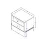 4_Jasper 25 1/4" Wide Gray 2-Drawer Nightstands Set of 2 more views