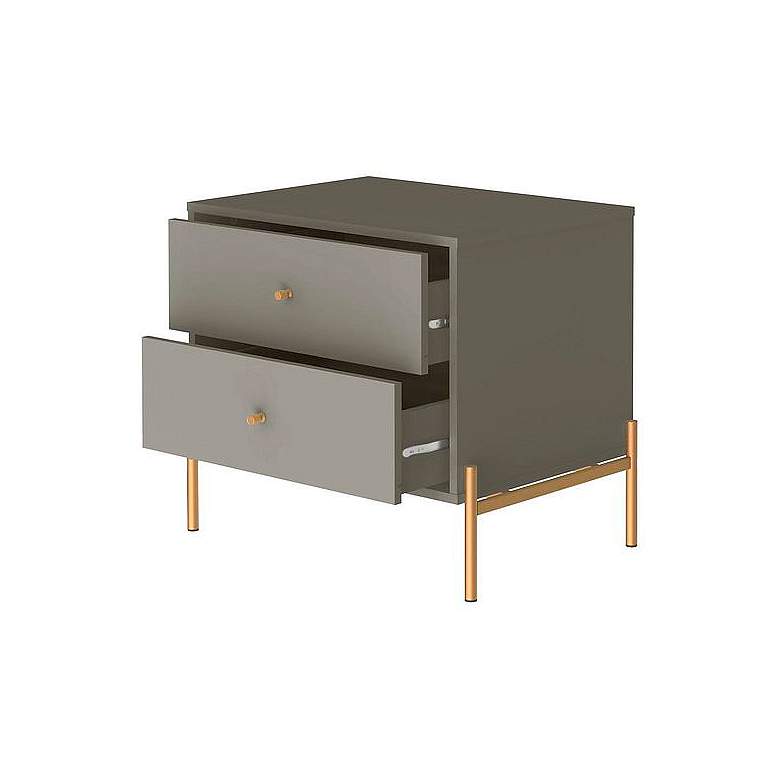 Image 6 Jasper 25 1/4" Wide Gray 2-Drawer Nightstands Set of 2 more views