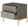 6_Jasper 25 1/4" Wide Gray 2-Drawer Nightstands Set of 2 more views