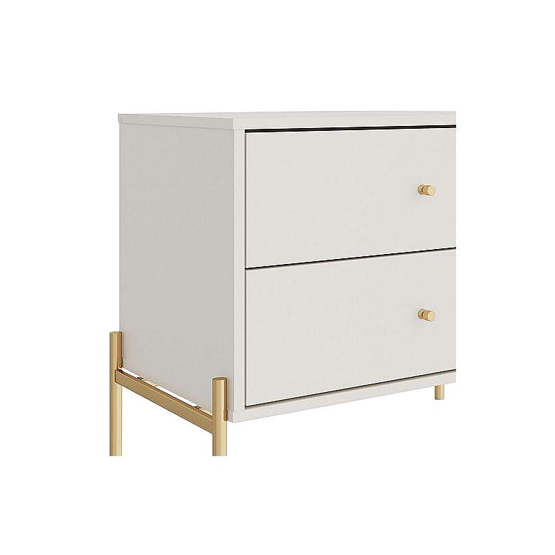 Image 2 Jasper 25 1/4" Wide Off-White 2-Drawer Nightstands Set of 2 more views