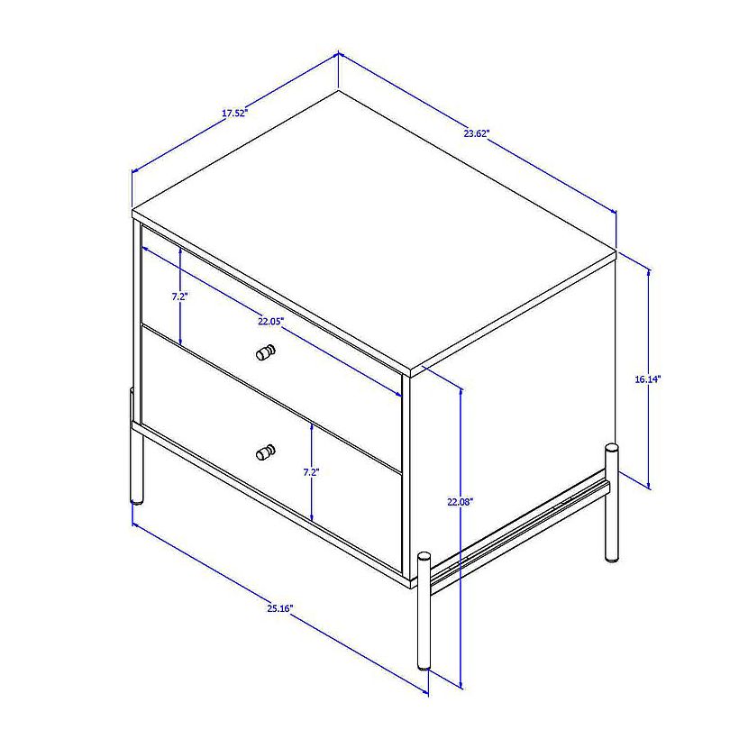 Jasper 25 1/4" Wide Off-White 2-Drawer Nightstands Set of 2
