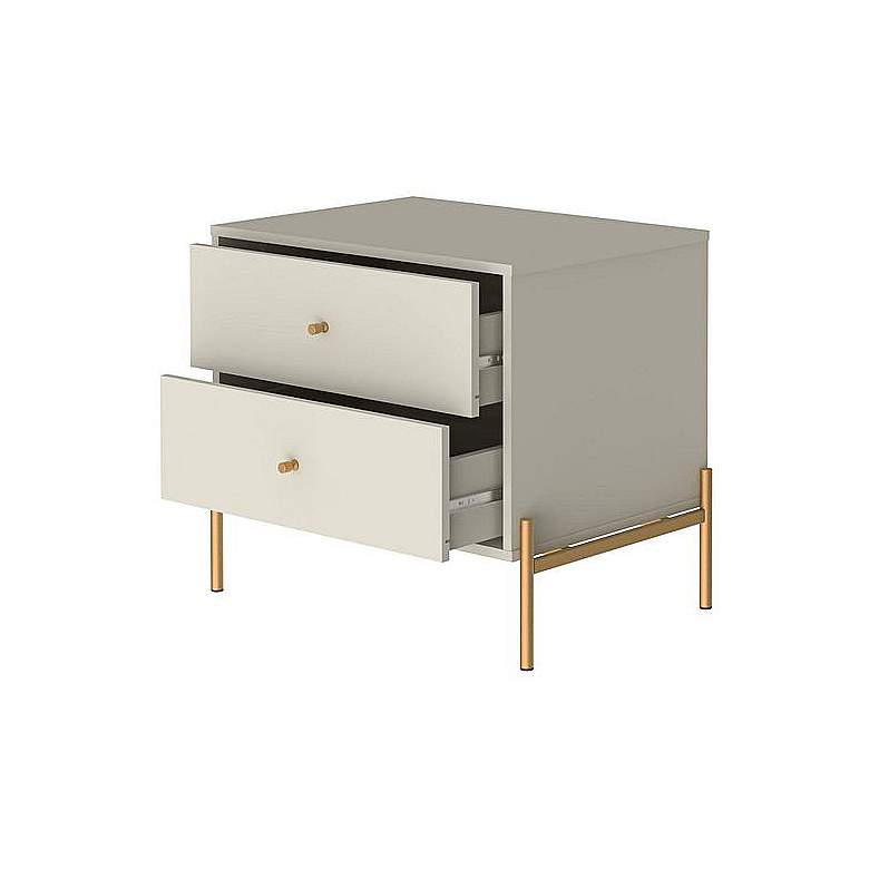 Image 6 Jasper 25 1/4" Wide Off-White 2-Drawer Nightstands Set of 2 more views