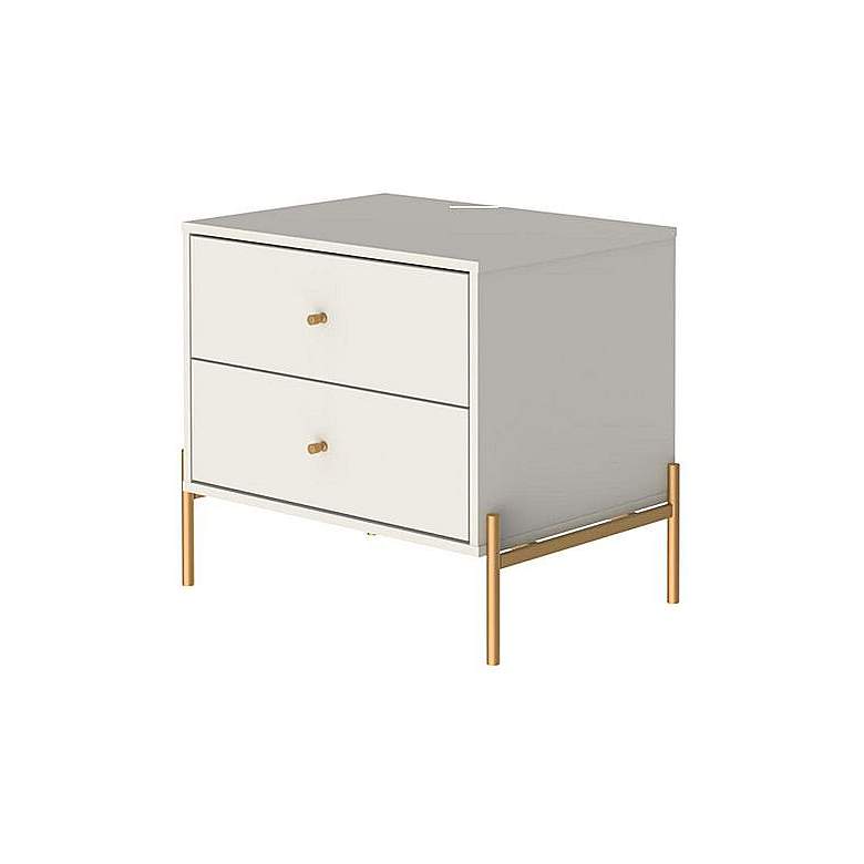 Image 7 Jasper 25 1/4" Wide Off-White 2-Drawer Nightstands Set of 2 more views