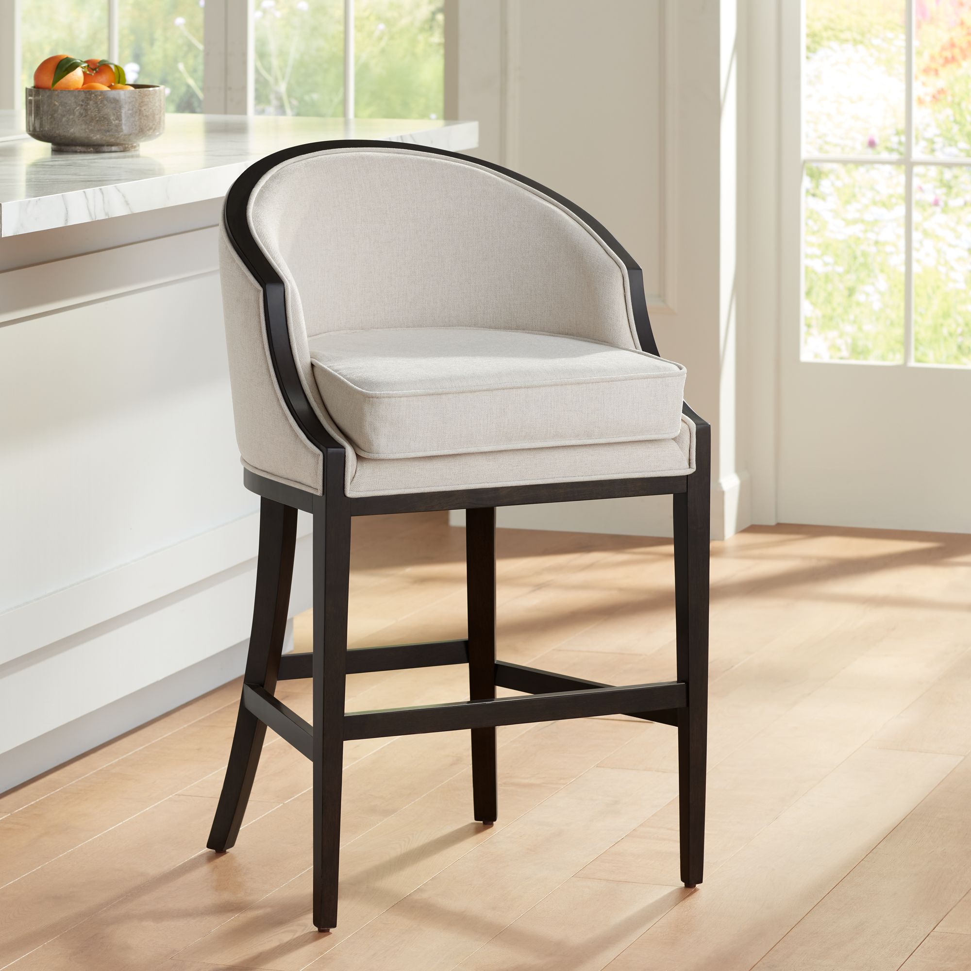 Jasper 31" Oatmeal Fabric Bar Stools Set of 2