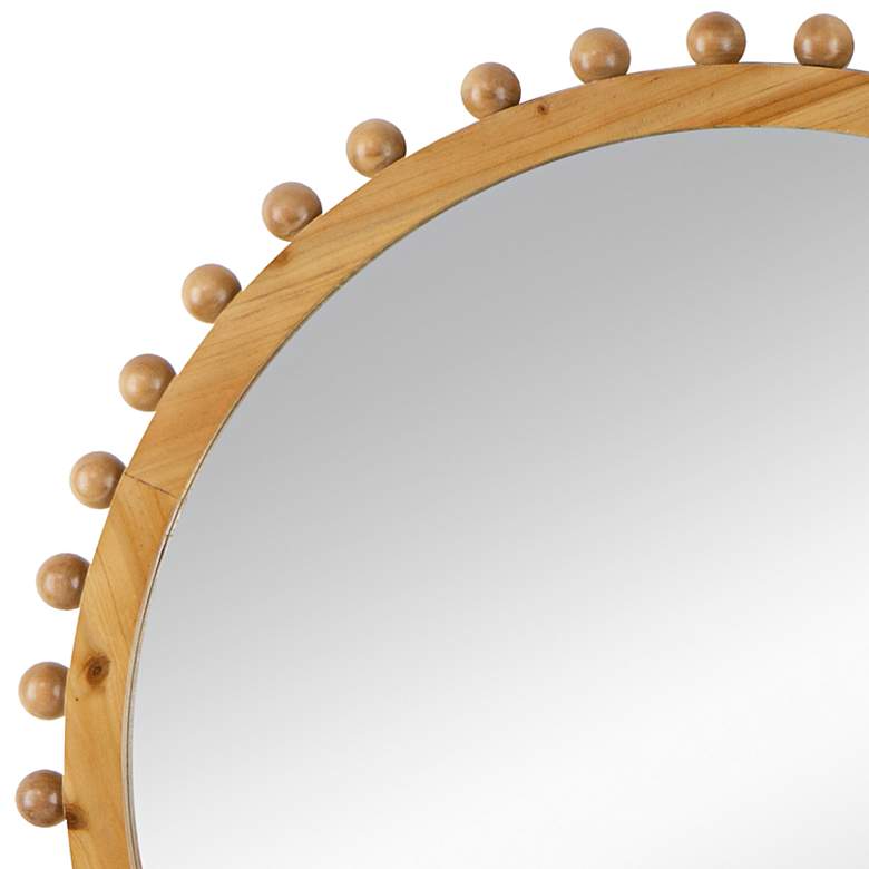 Image 4 Jasper 33.5 Brown Wood Round Mirror more views
