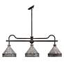 4_Jasper 41" Wide Antique Black Iron 3-Light Linear Pendant more views