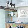 6_Jasper 41" Wide Antique Black Iron 3-Light Linear Pendant more views