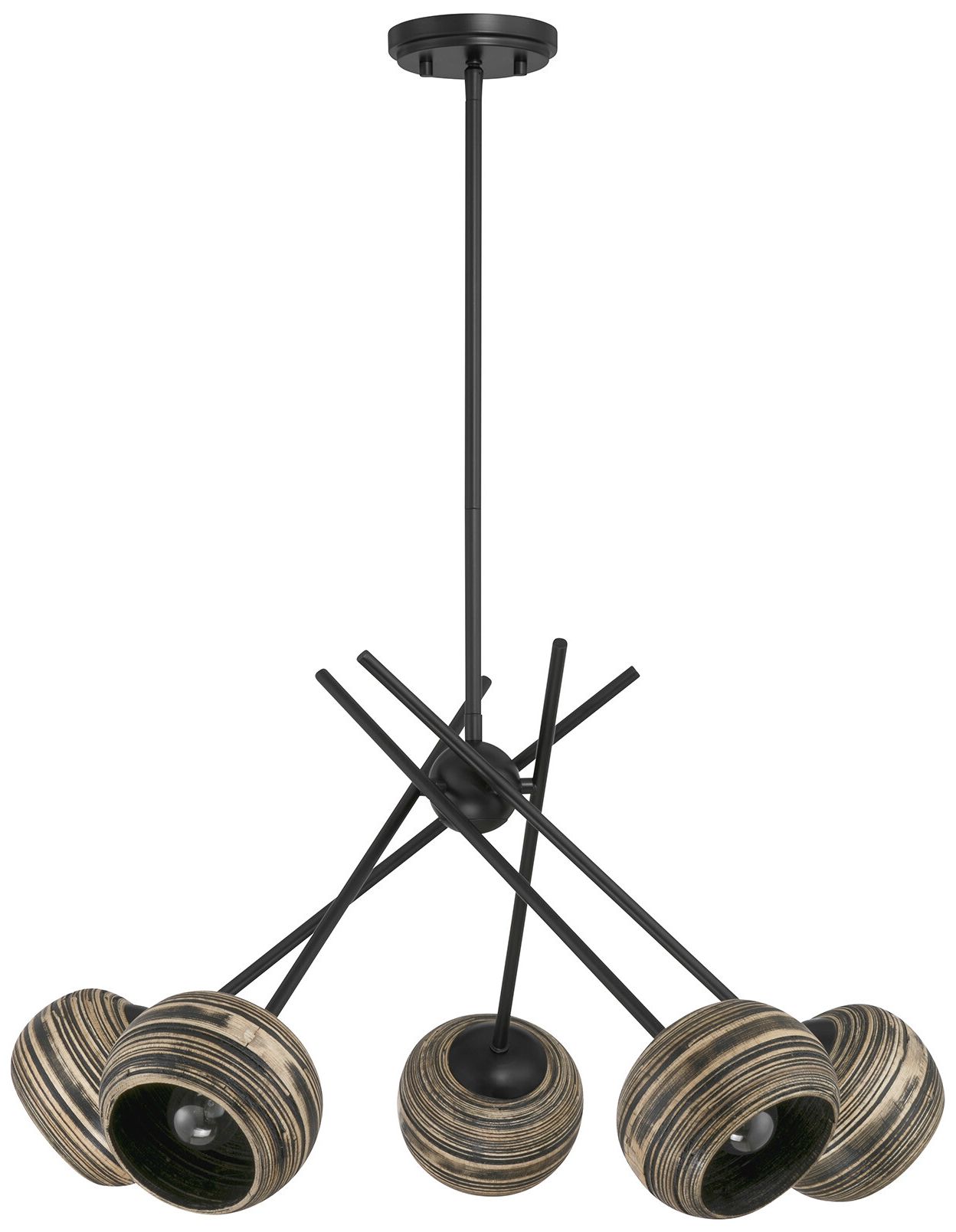 Jasper 5-Light Chandelier in Matte Black