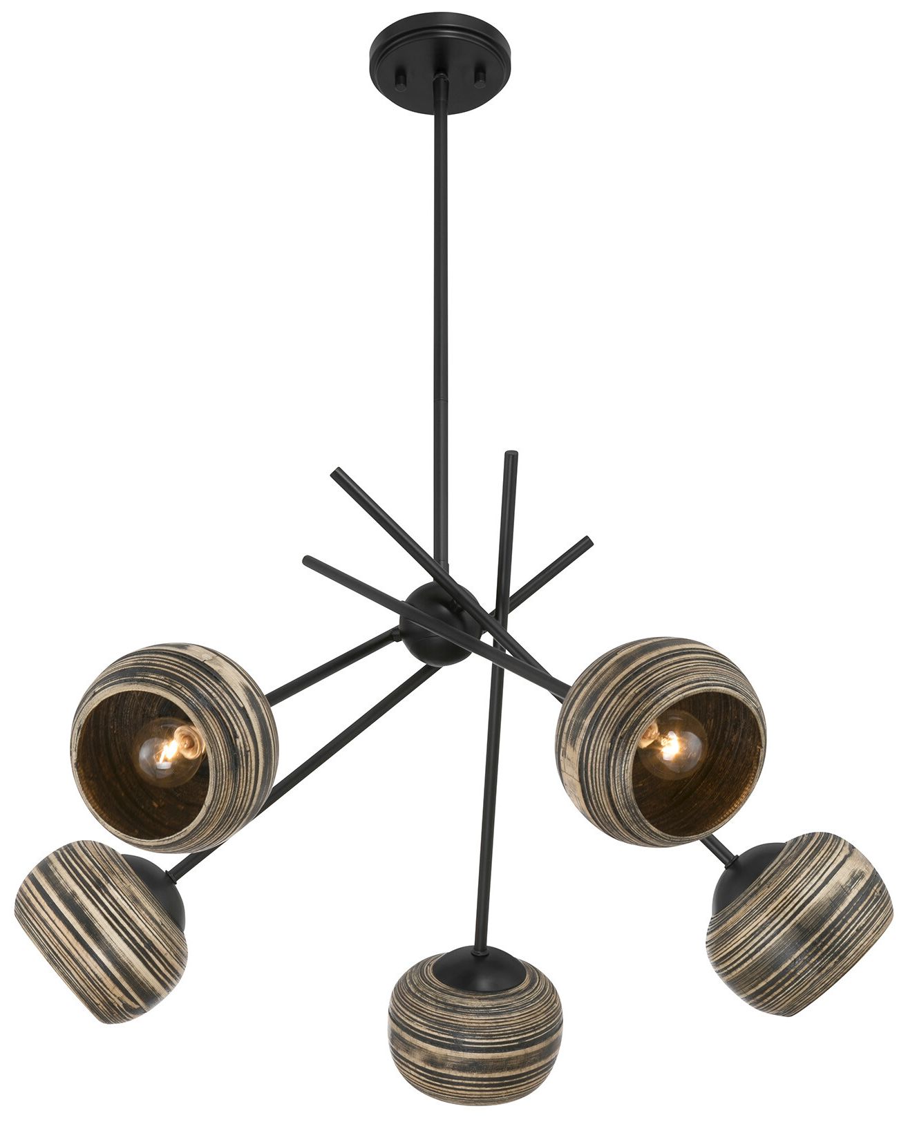 Jasper 5-Light Chandelier in Matte Black