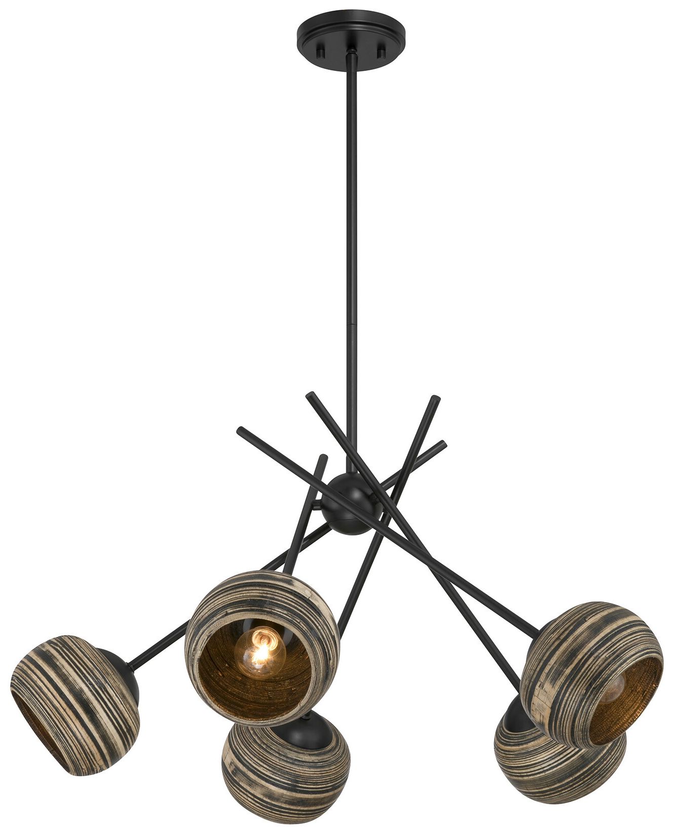 Jasper 5-Light Chandelier in Matte Black