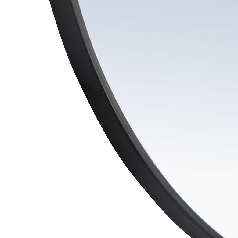 Image 4 Jasper Black Metal 24" Round Vanity Wall Mirror more views