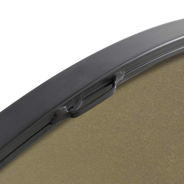 Image 4 Jasper Black Metal 28" Round Vanity Wall Mirror more views