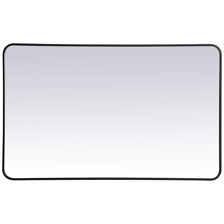 Image 2 Jasper Black Metal 30" x 48" Vanity Wall Mirror