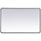 Jasper Black Metal 30" x 48" Vanity Wall Mirror