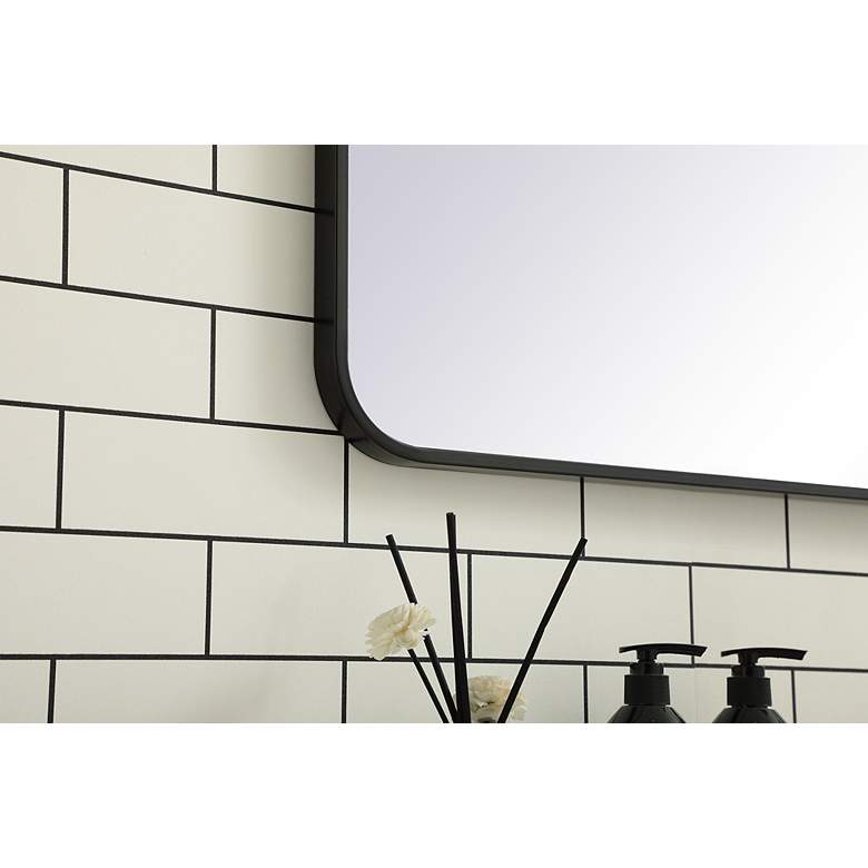Image 4 Jasper Black Metal 30" x 48" Vanity Wall Mirror more views