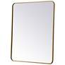 Jasper Brass Metal 30" x 36" Vanity Wall Mirror