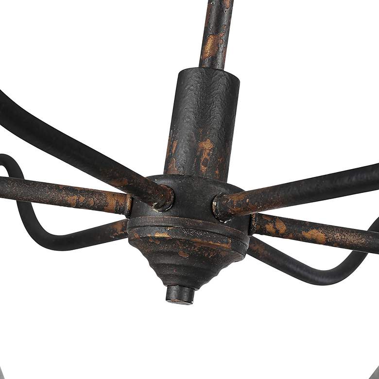Image 6 Jasper Chandelier in Antique Black Iron with Galvanized Steel more views