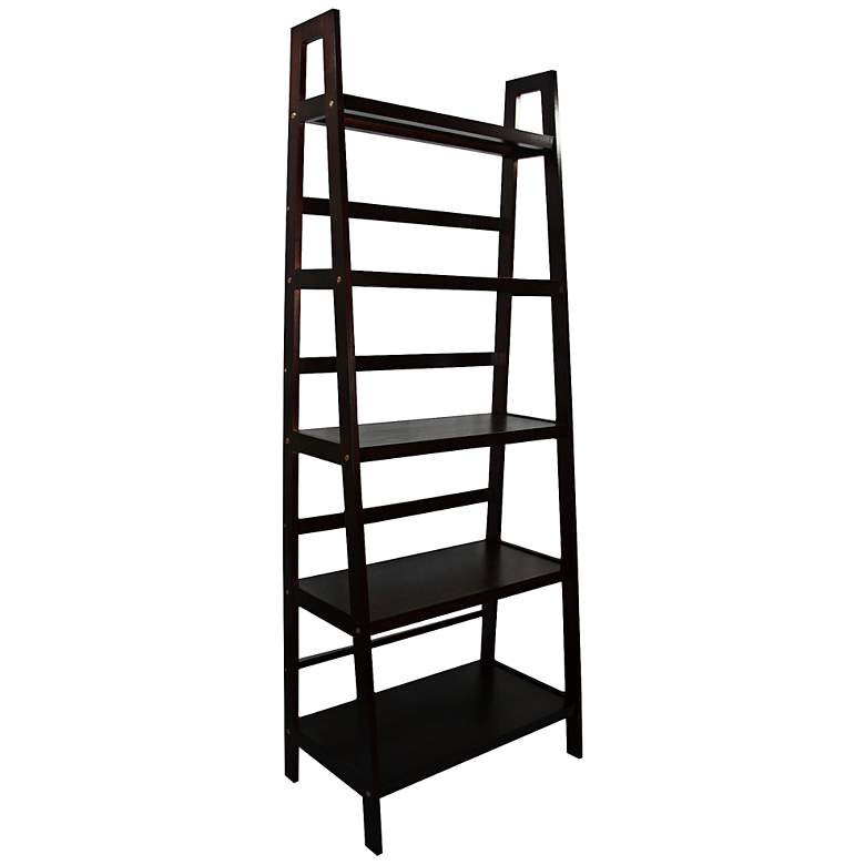 Image 1 Jasper Espresso 5-Tier Ladder Shelf