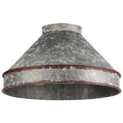 Jasper Flush Mount in Antique Black Iron with Galvanized Steel