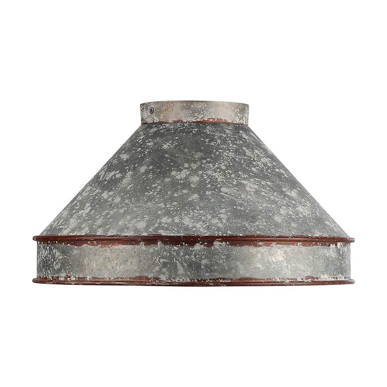Image 3 Jasper Flush Mount in Antique Black Iron with Galvanized Steel more views