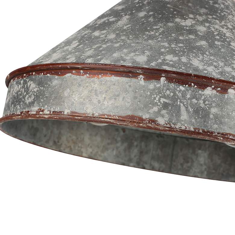 Image 6 Jasper Flush Mount in Antique Black Iron with Galvanized Steel more views