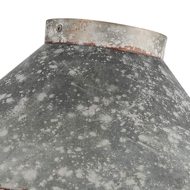 Image 7 Jasper Flush Mount in Antique Black Iron with Galvanized Steel more views