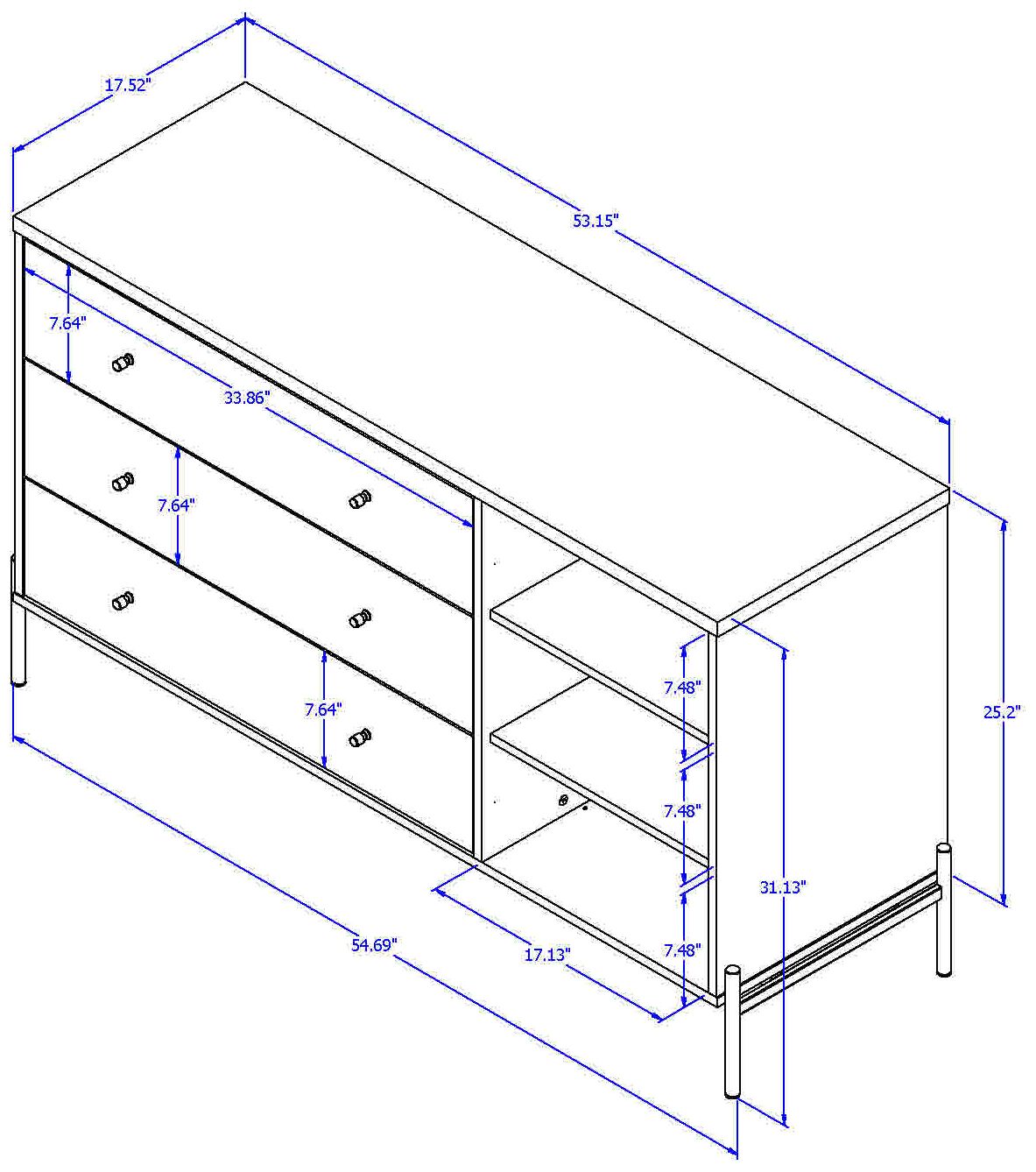 Image 4 Jasper Full Extension Sideboard Dresser and Tall Dresser Set of 2 in Off more views