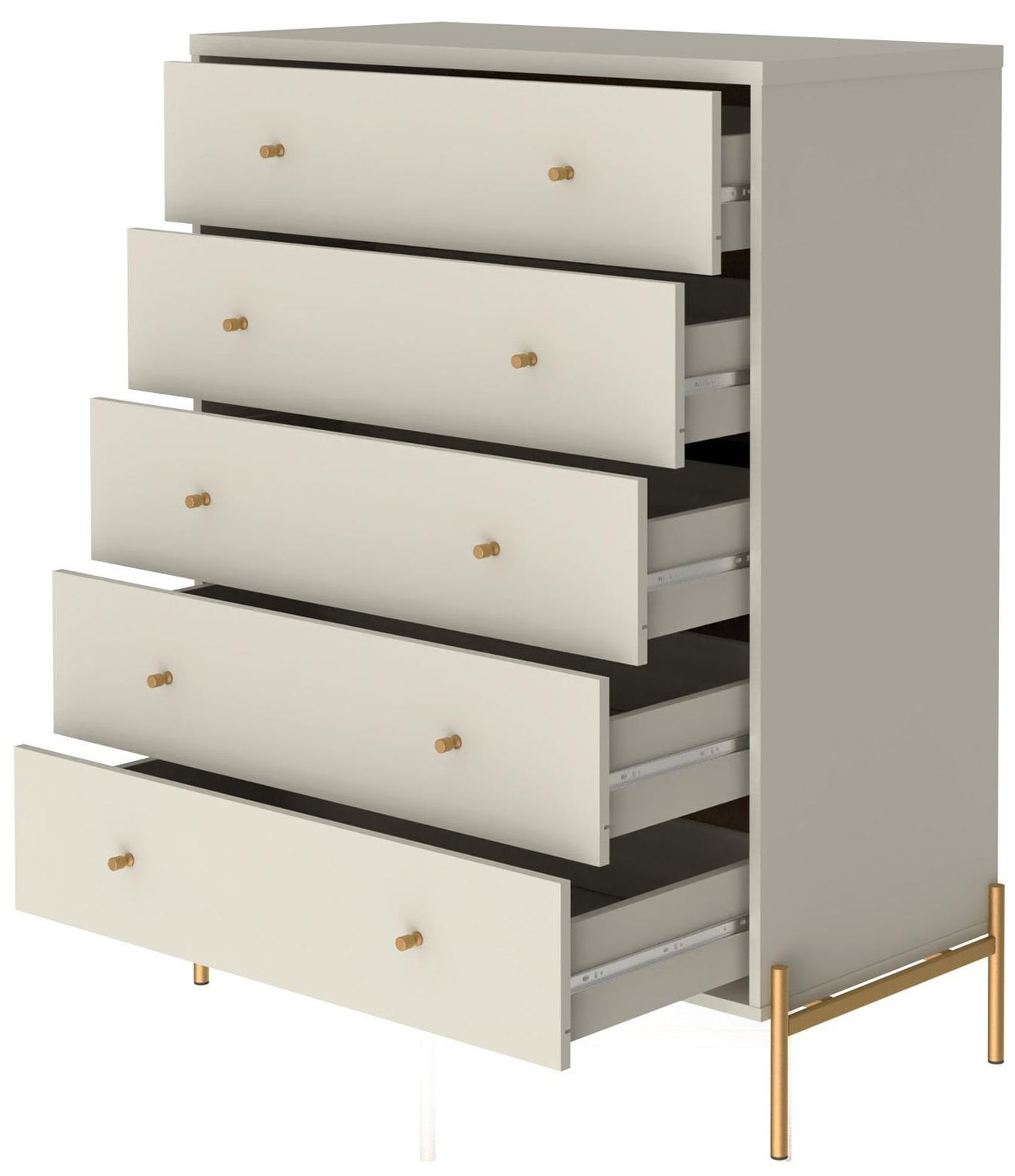 Image 7 Jasper Full Extension Tall Dresser and Double Wide Dresser Set of 2 in Off more views