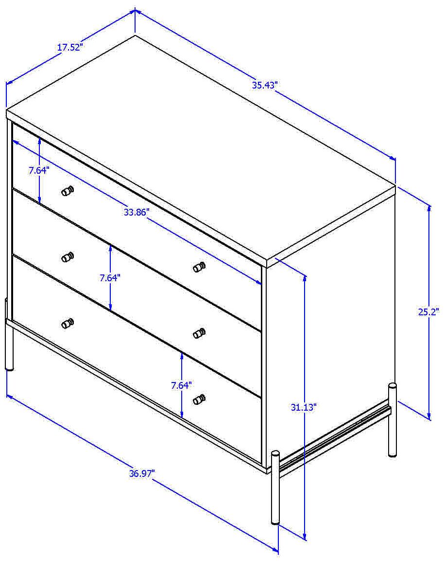 Image 4 Jasper Full Extension Tall Dresser, Classic Dresser and Nightstand Set of 3 more views