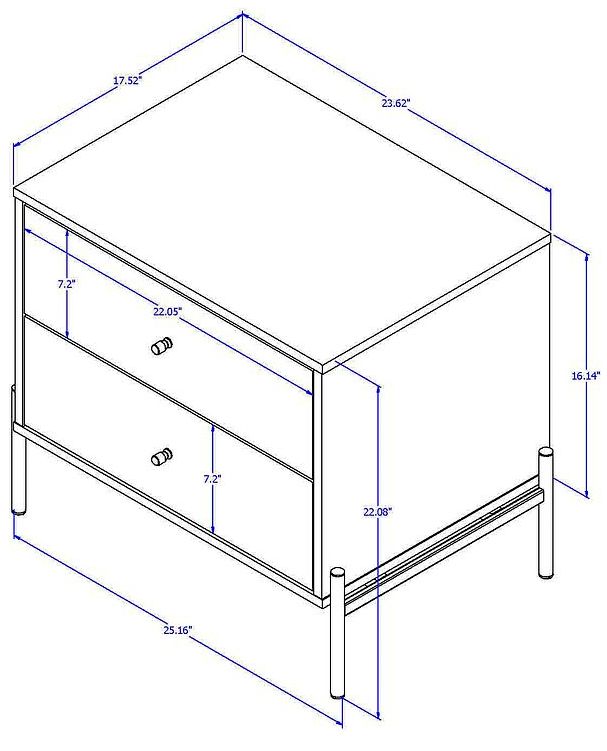 Image 2 Jasper Nightstand in White Gloss (Set of 2) more views