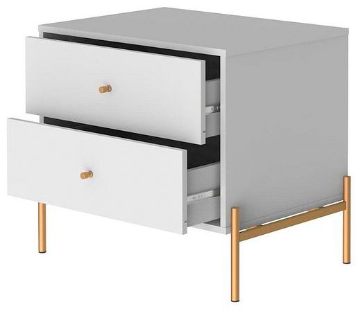Image 4 Jasper Nightstand in White Gloss (Set of 2) more views