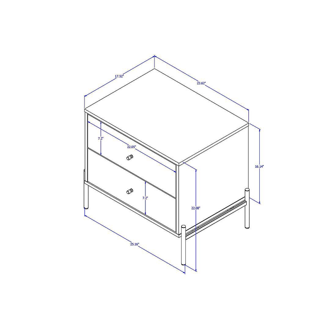 Image 3 Jasper Nightstand in White Gloss more views