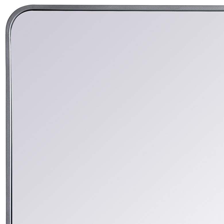 Image 4 Jasper Silver Metal 36" x 40" Vanity Wall Mirror more views