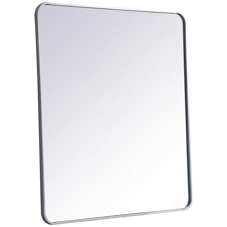 Image 6 Jasper Silver Metal 36" x 40" Vanity Wall Mirror more views