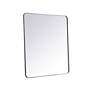 Jasper Silver Metal 36" x 40" Vanity Wall Mirror in scene