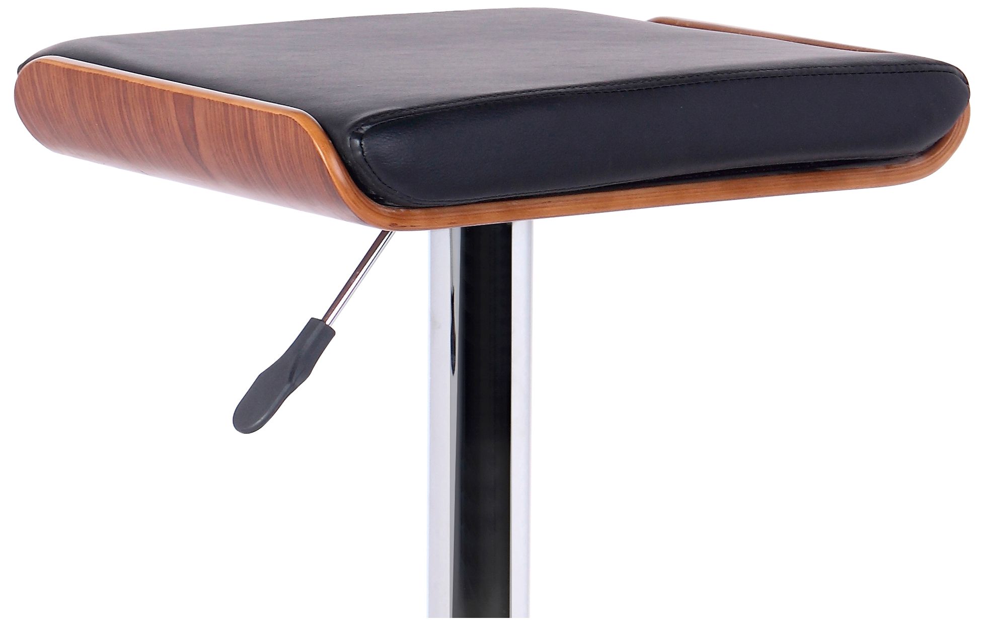 Image 2 Java Adjustable Swivel Barstool in Black Faux Leather and Chrome Finish more views