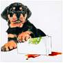 2_Java's Paw 23 1/4"H Floating Tempered Glass Graphic Wall Art