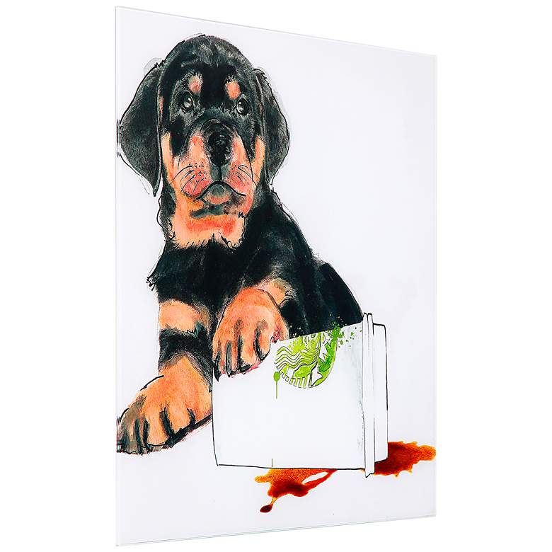Image 4 Java's Paw 23 1/4"H Floating Tempered Glass Graphic Wall Art more views