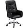 Javen Black Faux Leather Swivel Office Chair