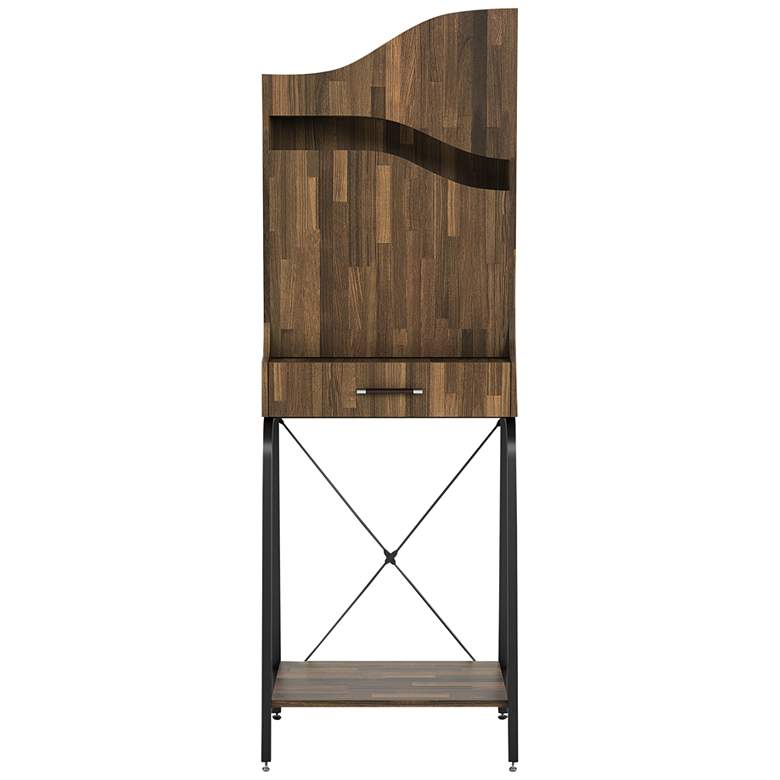 Image 7 Jax 23 1/2"W Light Hickory 1-Drawer Mini Bar with Shelves more views
