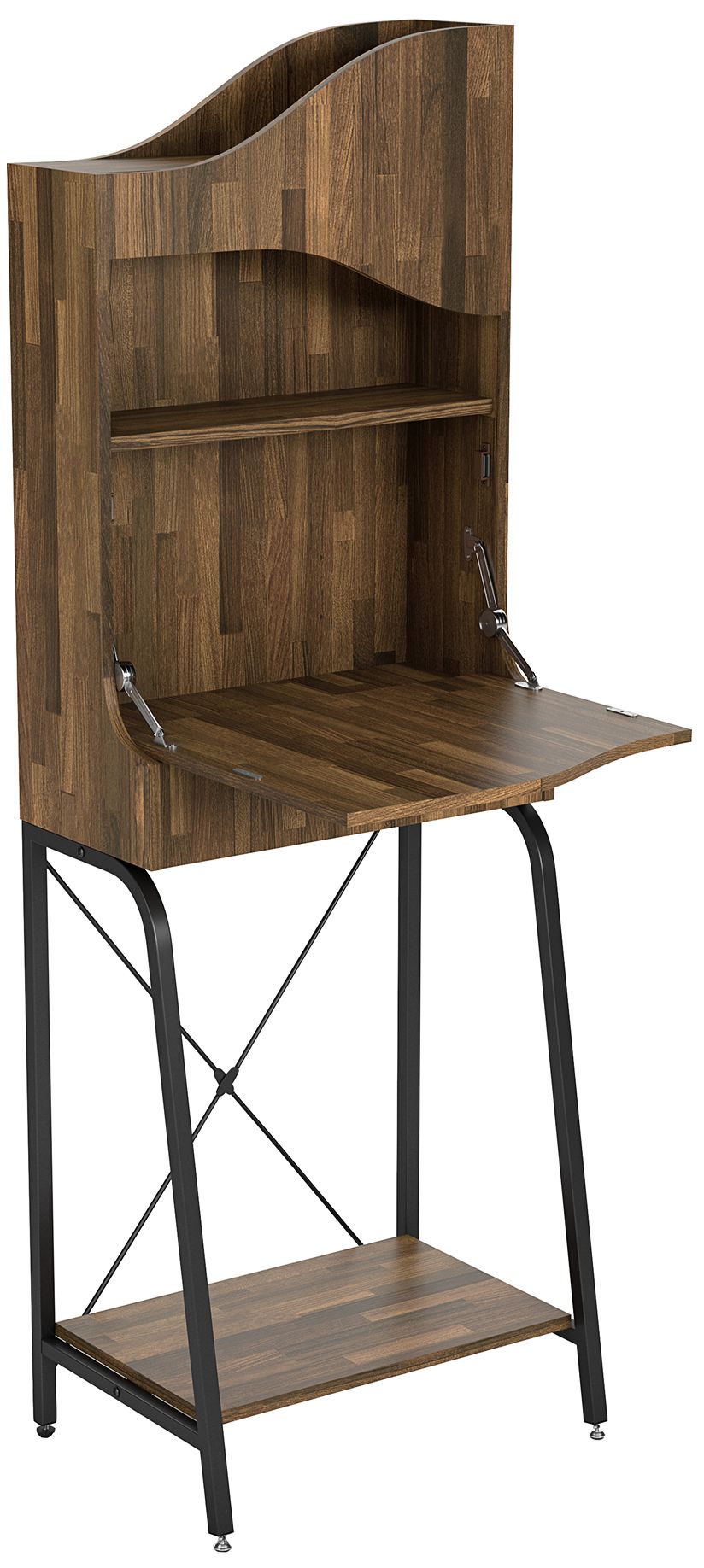 Jax 23 1/2"W Light Hickory 1-Drawer Mini Bar with Shelves