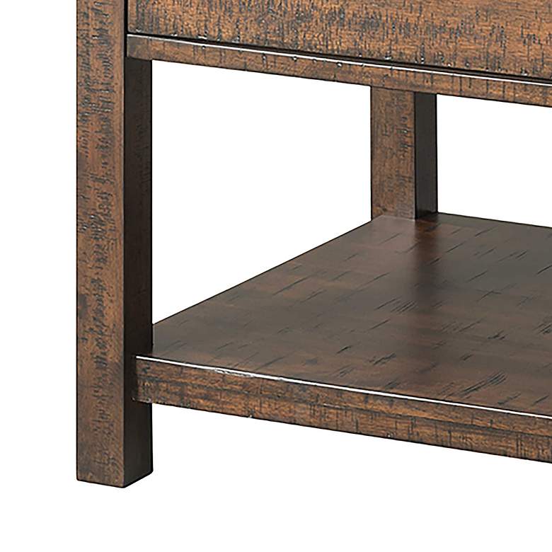 Image 3 Jax 24" Wide Cherry Wood 1-Drawer Square End Table more views