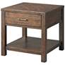 5_Jax 24" Wide Cherry Wood 1-Drawer Square End Table more views