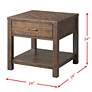 6_Jax 24" Wide Cherry Wood 1-Drawer Square End Table more views