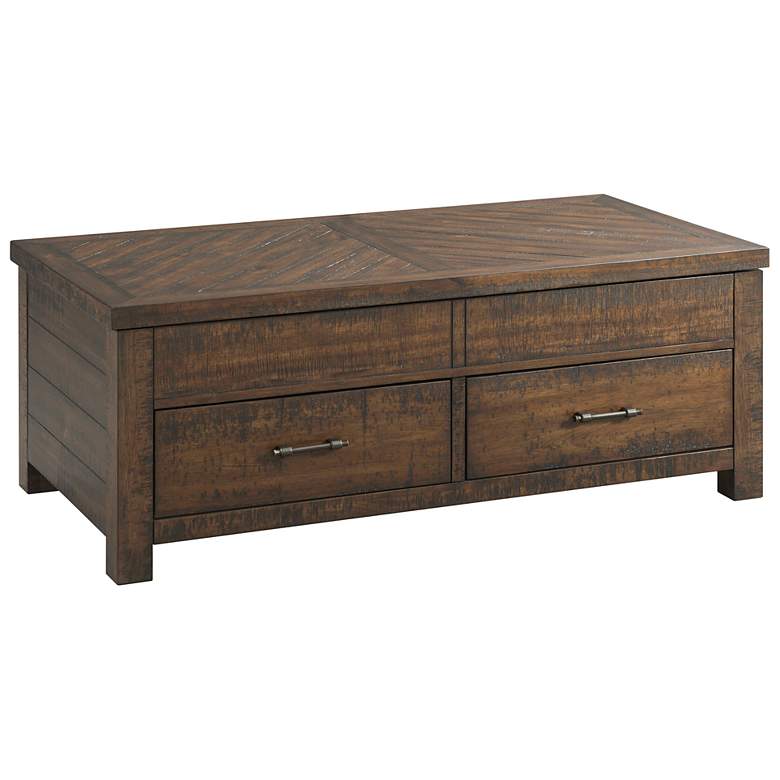 Image 1 Jax 48" Wide Cherry Wood 2-Drawer Lift-Top Coffee Table
