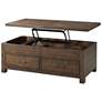 3_Jax 48" Wide Cherry Wood 2-Drawer Lift-Top Coffee Table more views